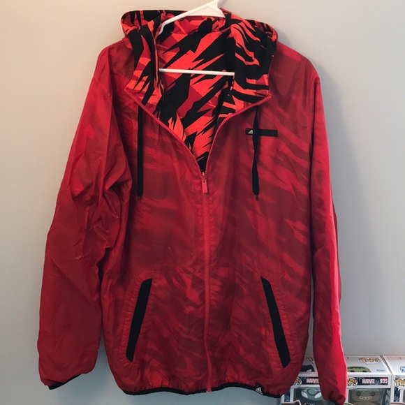 Men’s Adidas Reversible Rain Jacket - Picture 2 of 9